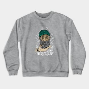 old man and cigarette Crewneck Sweatshirt